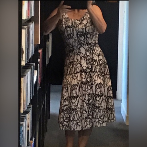 Calvin Klein Dress Black White 4 New w/Belt - Picture 2 of 5